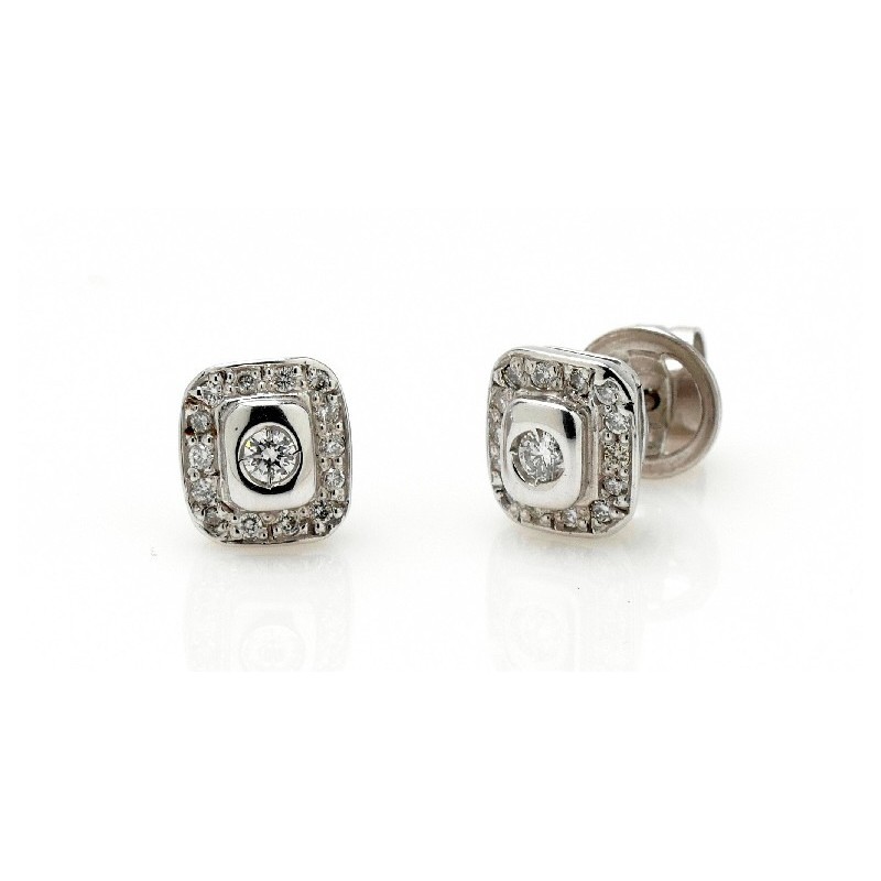 Pendientes diamantes cuadrado