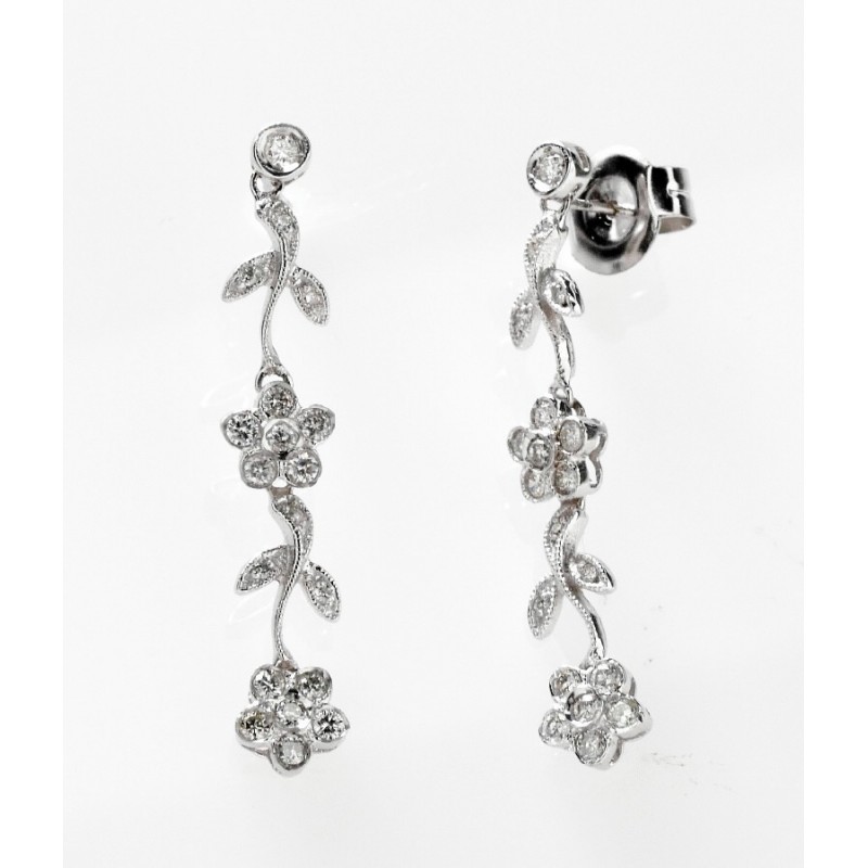 Pendientes diamantes margarita