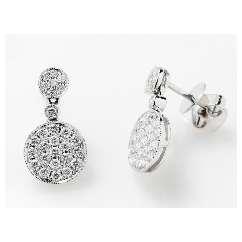 Pendientes diamantes círculos