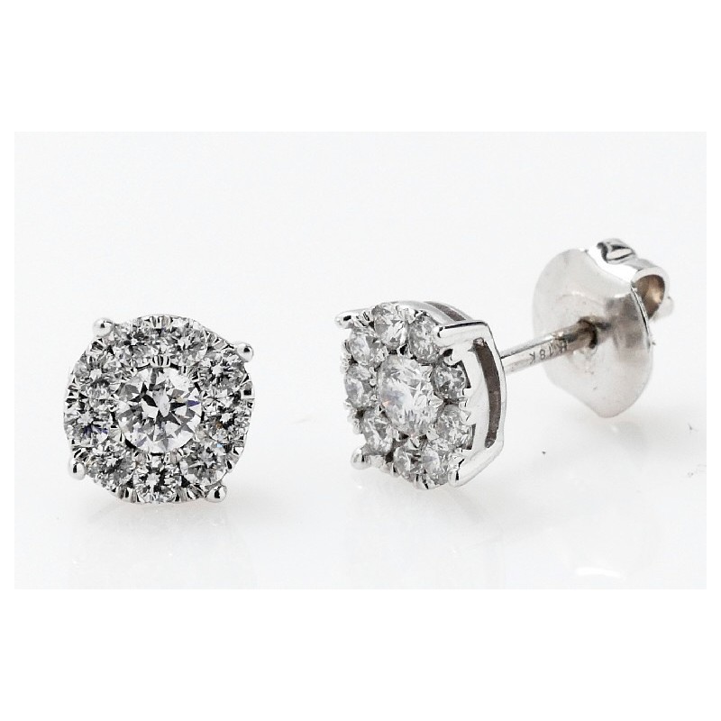 Pendientes brillantes roseta grande