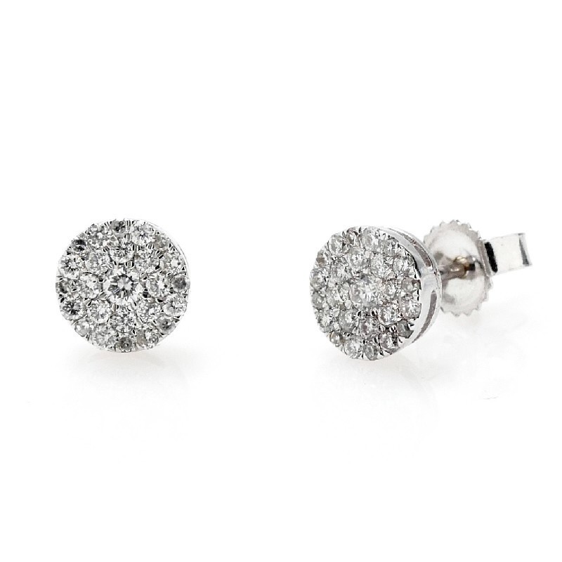 Pendientes diamantes círculo