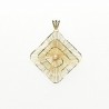 Colgante rombo espiral oro