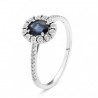 Anillo Zafiro y Diamantes