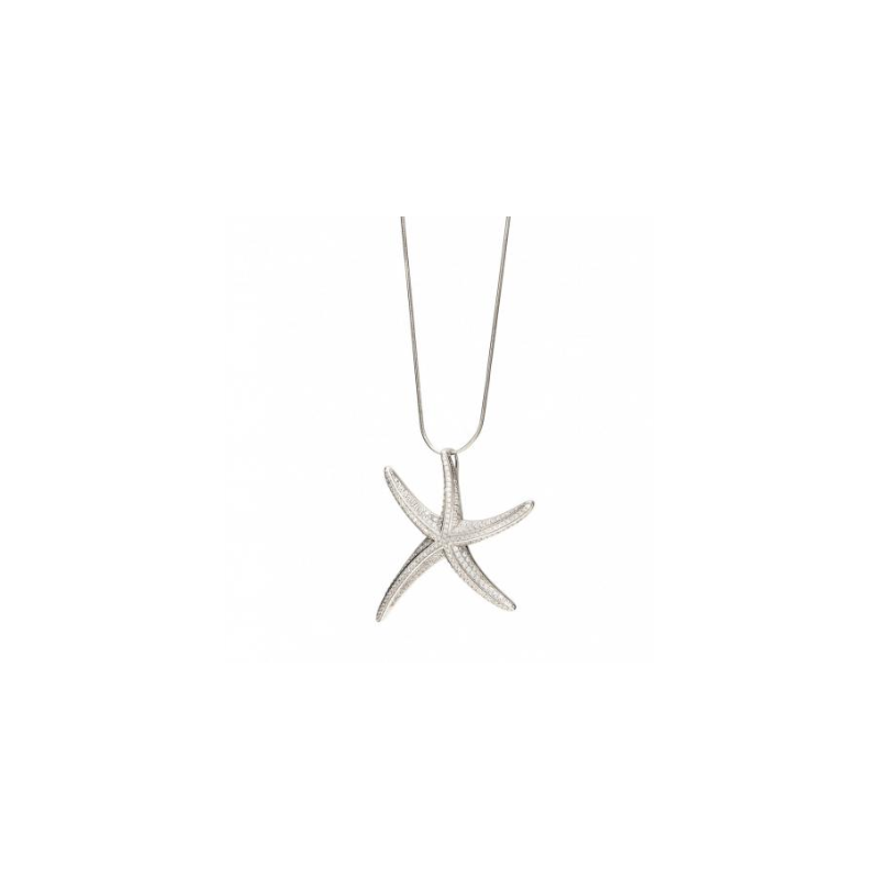 Gargantilla Estrella de Mar, plata con circonitas - joyeriaelfaro.com