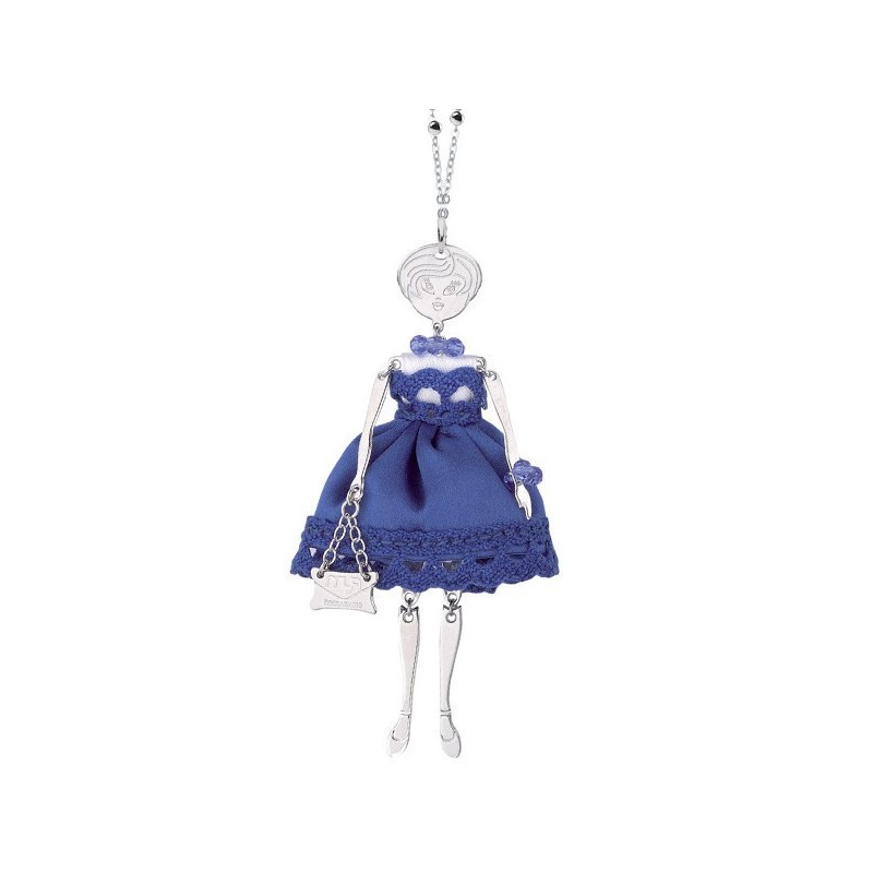 Collar chica vestido azul