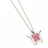 Collar  mariposa rosa