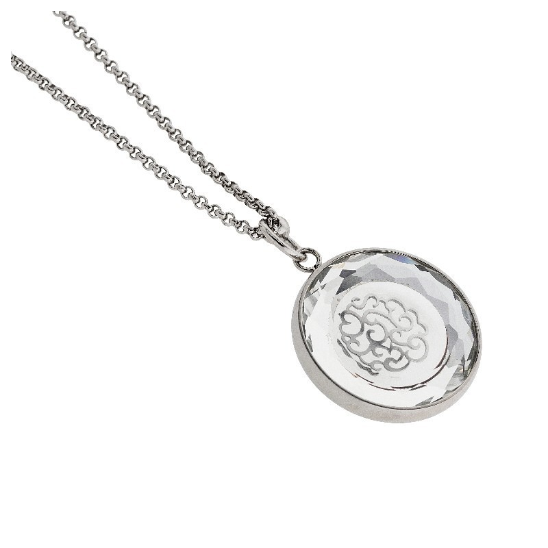 Collar acero cristal