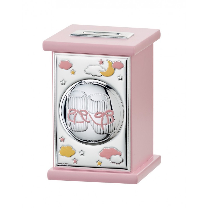 HUCHA PATUCOS ROSA Personalizado en Plata Bilaminada Personalizado en Plata Bilaminada