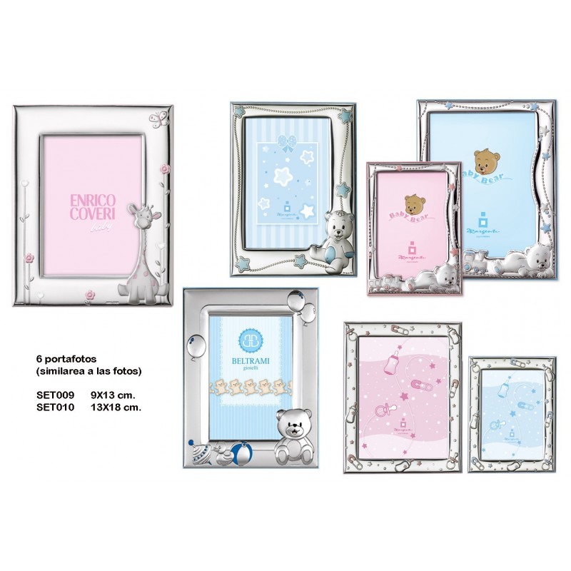 Set 6 marco fotos personalizado infantiles variados 13x18