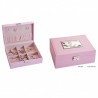 JOYERO COMUNION SIMIL PIEL ROSA 23X17X9