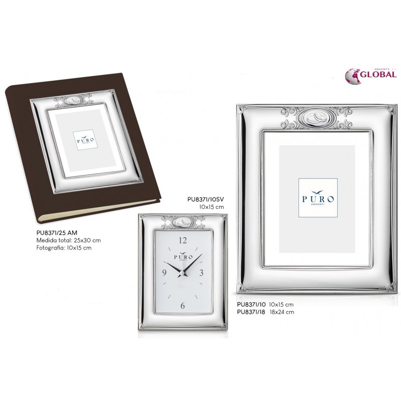 Marco fotos personalizado trapecio 13x18 plata bilaminada