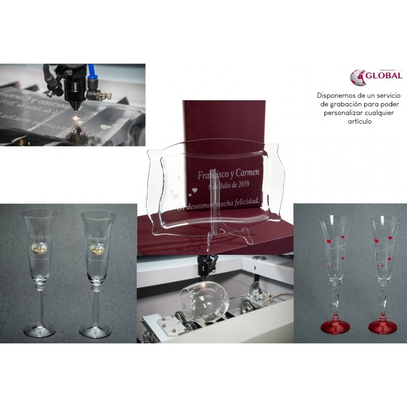 Marco fotos personalizado linea vegas 10x15 martele mate plata bilaminada