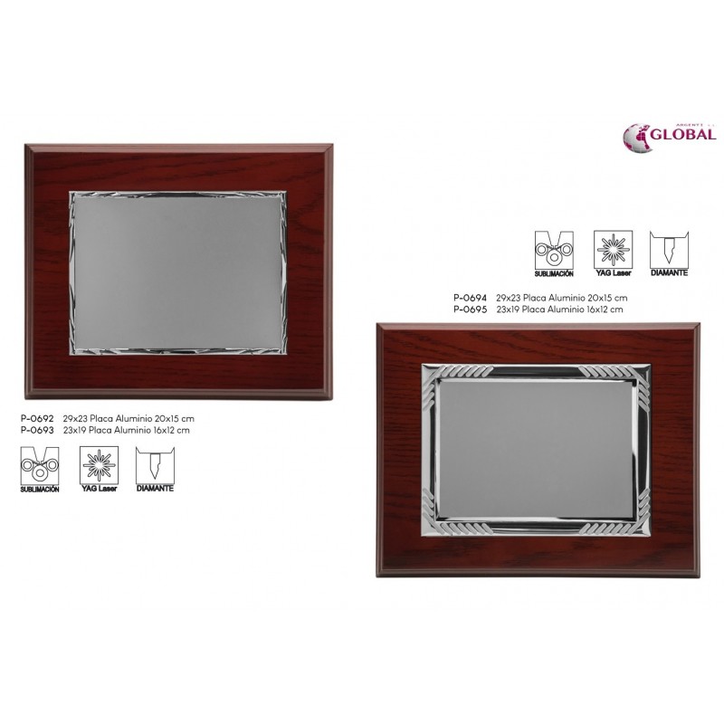 Marco fotos personalizado linea climb 10x15 plata 925 plata bilaminada