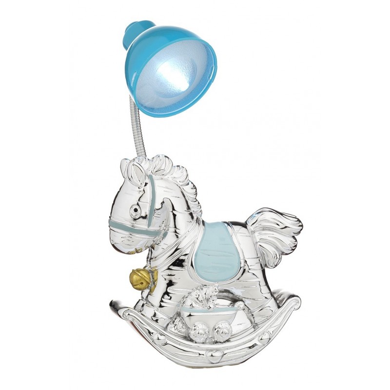 Lampara mini caballo celeste