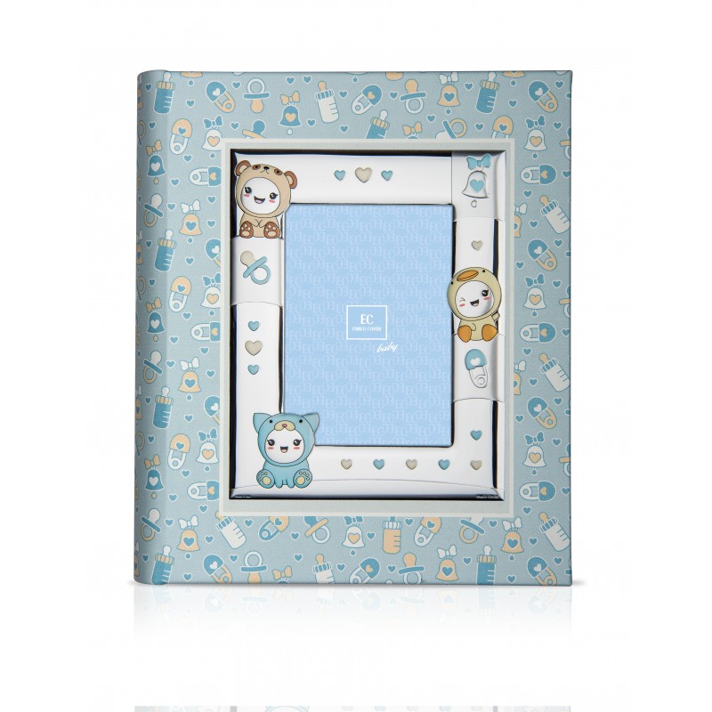 Album 20x25 muñecos marco fotos personalizado ext.13x18 celes. ec