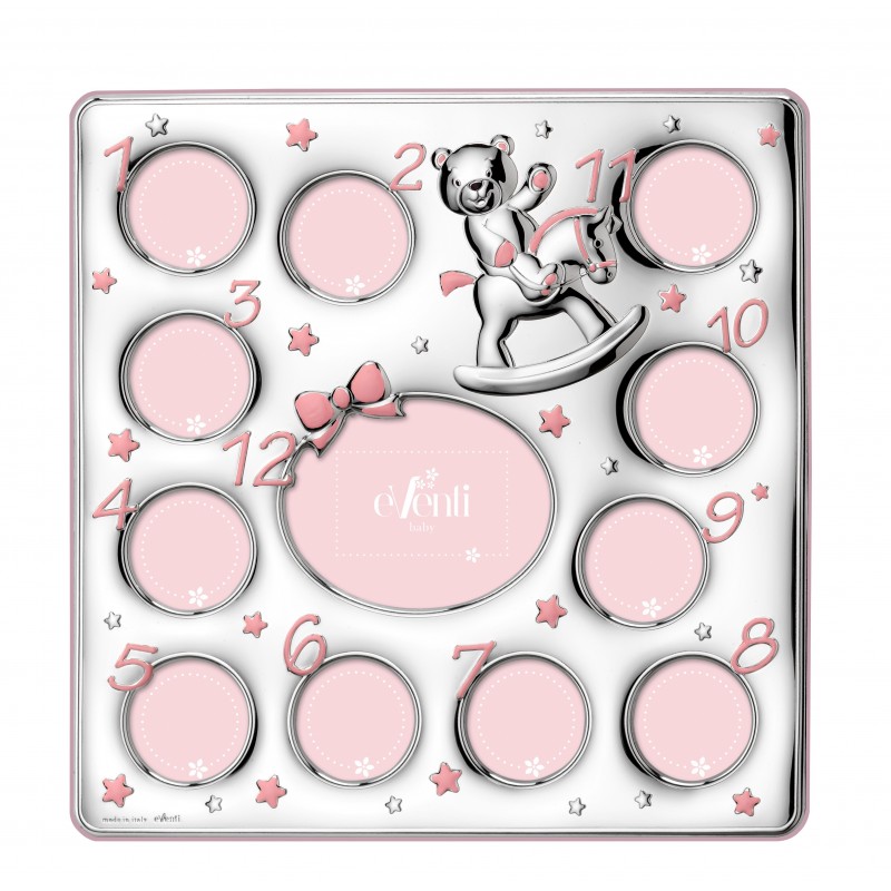 Marco fotos personalizado oso celeste12 meses oso balancin