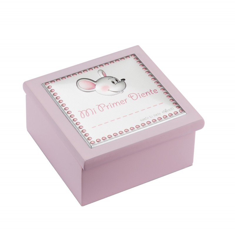 Caja diente portugues celeste raton 8x8x4