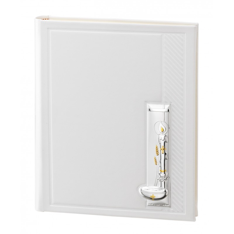 Album bautizo 20x25 personalizado vela de plata bilaminada 925