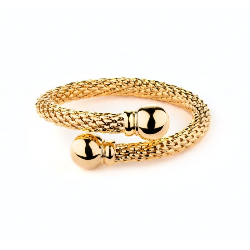 Pulsera rigida en bronce dorada