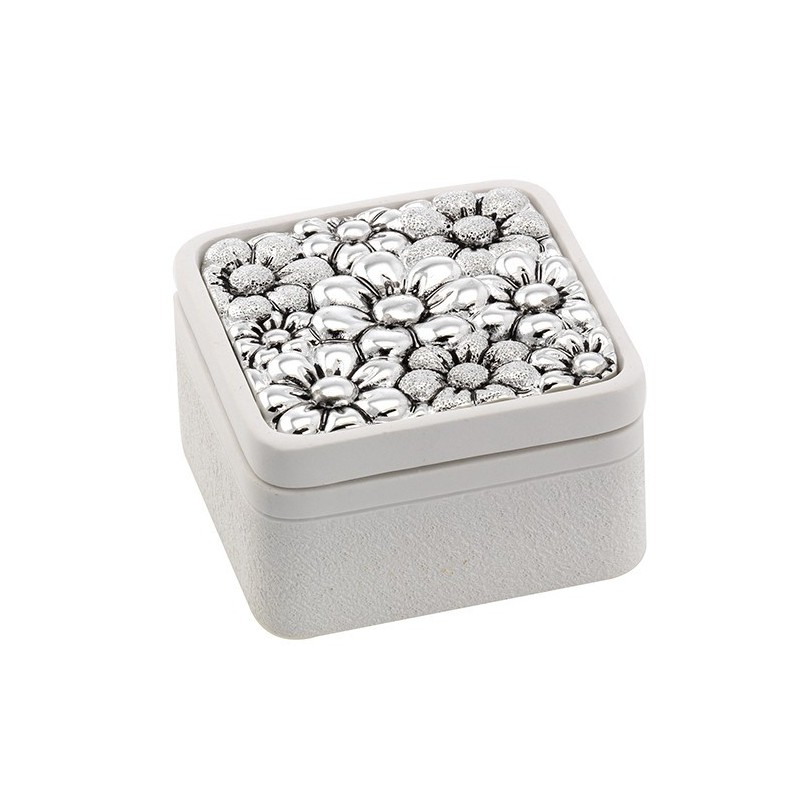 Caja cuadrada 7x7 margaritas