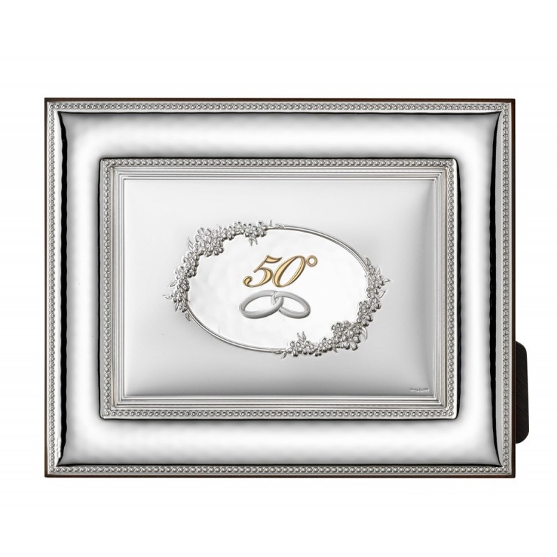 Placa 50 aniversario 13x18 cm. personalizada bodas de oro
