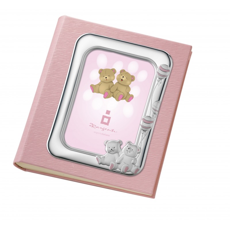 Album oso con marco fotos personalizado ext.  rosa 20x25