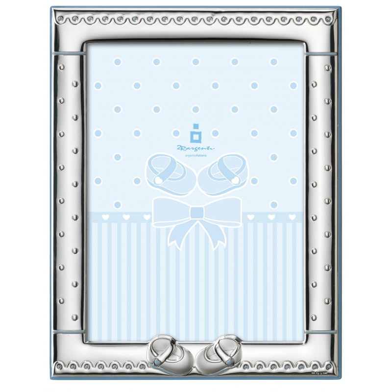 Portafotos 13x18 celeste zapatillas