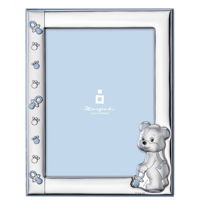 Marco fotos personalizado oso chupete 9x13 rosa 