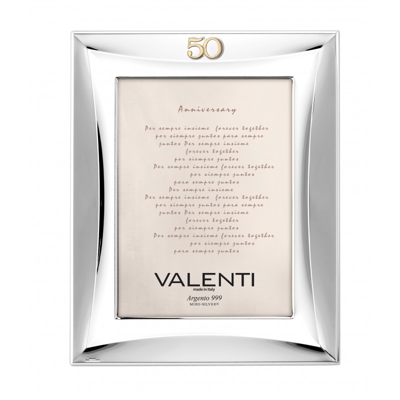 Marco fotos personalizado 50 aniversario 18x24 bodas oro plata bilaminada