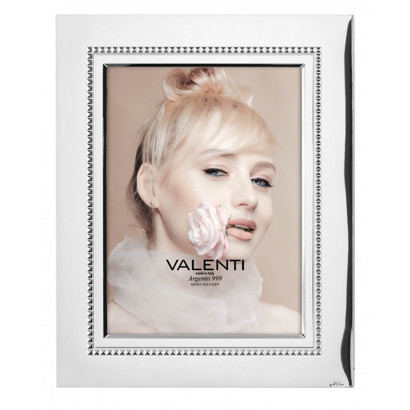 Marco fotos personalizado 18x24 perlado plata bilaminada