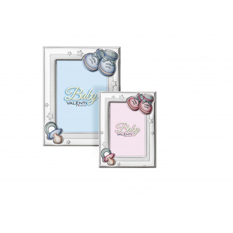 Marco fotos personalizado zapatitos 13x18 celeste