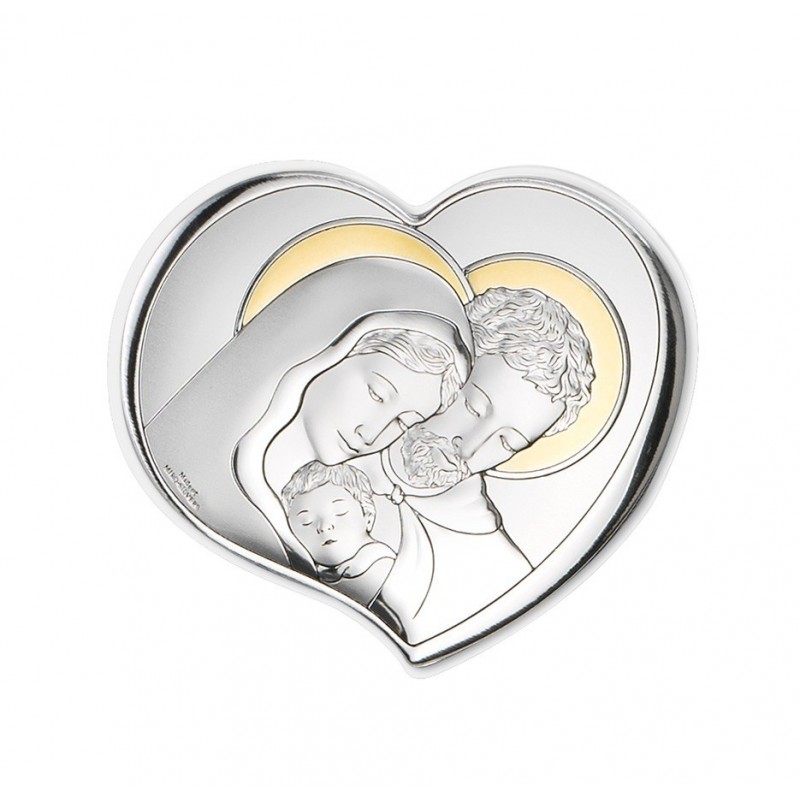 Icono corazon trasera blanca s.familia 7.5x6.5