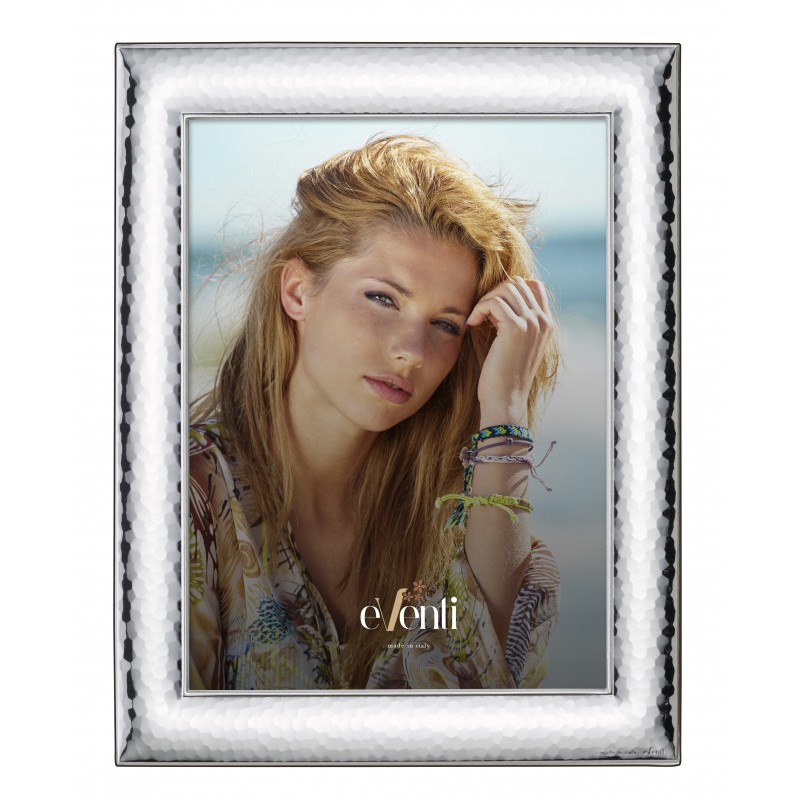 Marco fotos personalizado martele 9x13 plata bilaminada