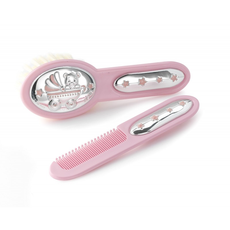 Set cepillo peine blanco oso carribo