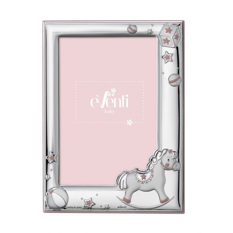 Marco fotos personalizado caballo 15x20 rosa