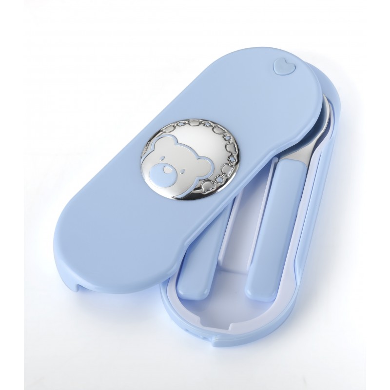 Estuche cubiertos oso rosa Personalizados