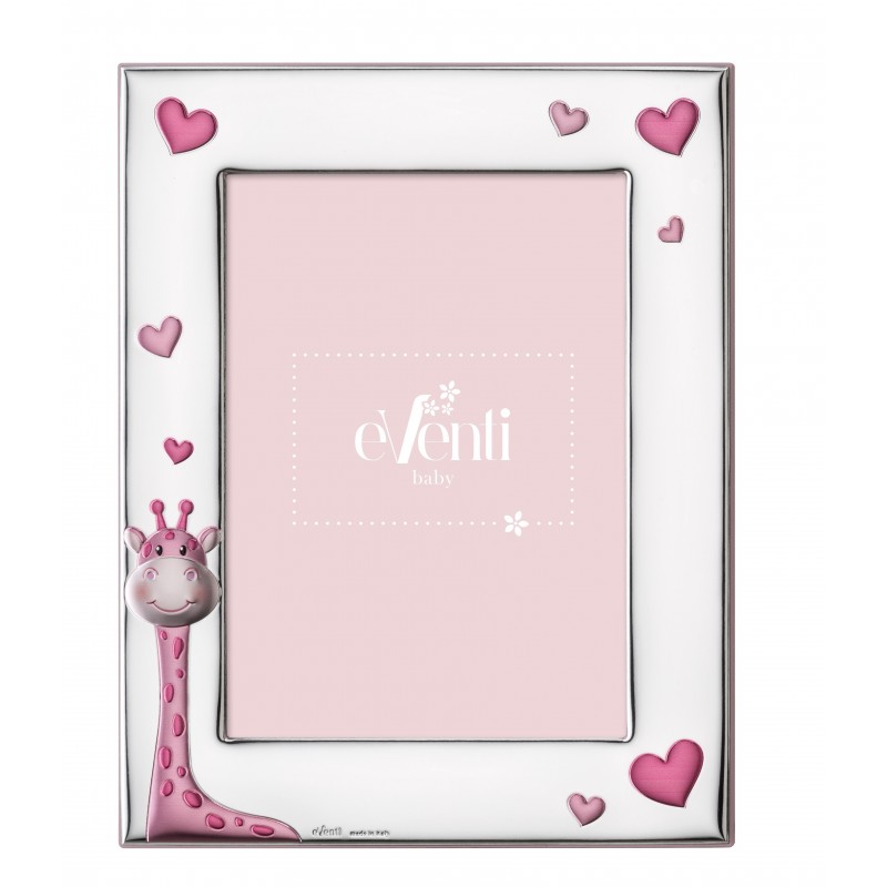 Marco fotos personalizado jirafa rosa 13x18