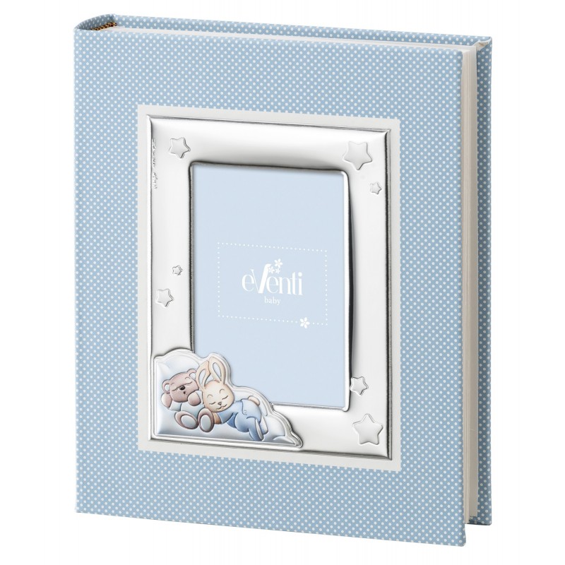Album marco fotos personalizado ext. oso y conejo 20x25 celeste