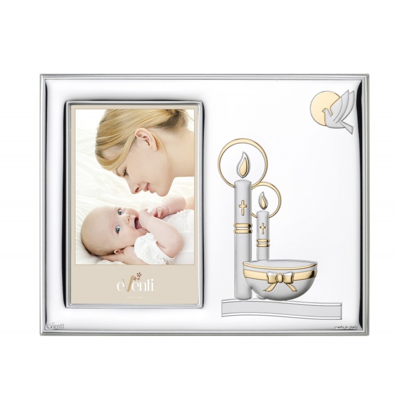 Marco fotos personalizado bautismo horizontal