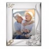 Marco fotos personalizado 18x24 cm bodas de oro 50 aniversario plata bilaminada