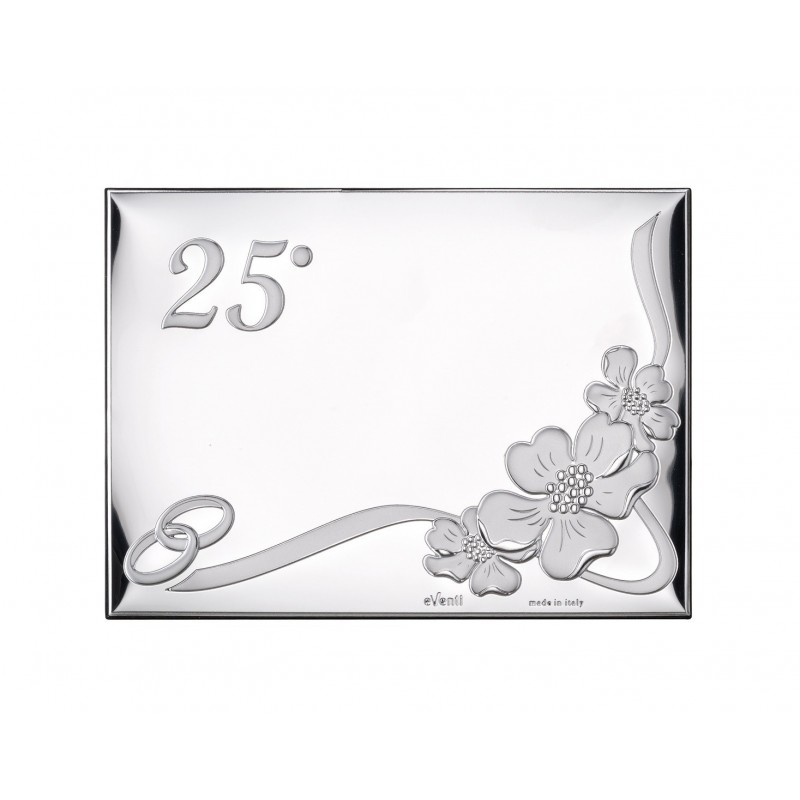 Placa 25 aniversario 13x18 personalizada bodas de plata
