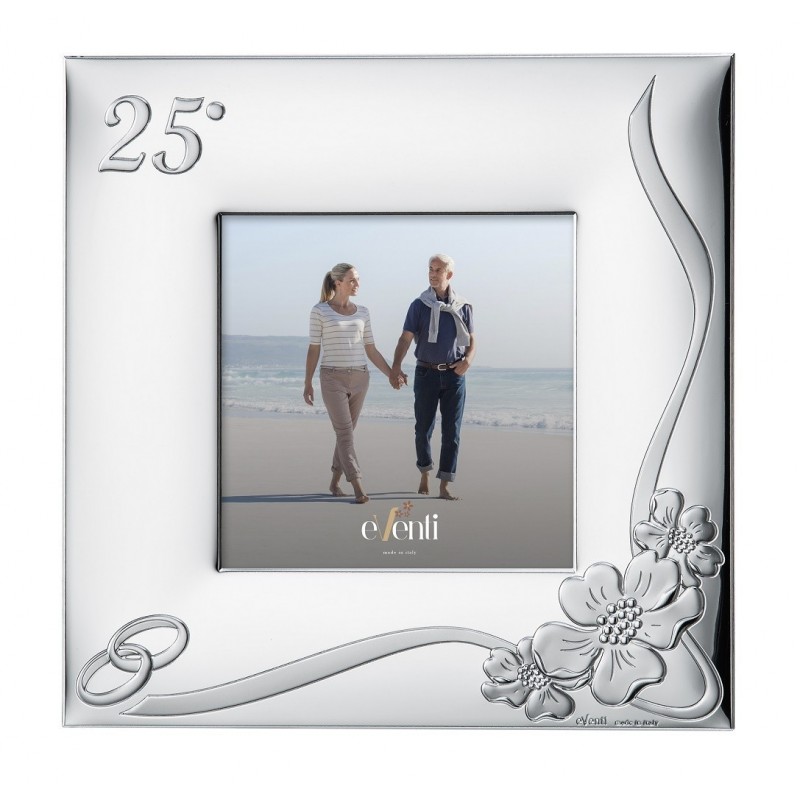 Marco fotos personalizado cuadrado 25 aniversario 13x13 bodas plata