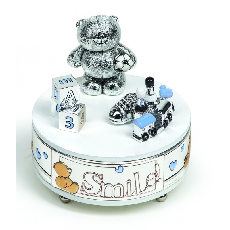 Carrousel oso juguetes azul 12.5x14