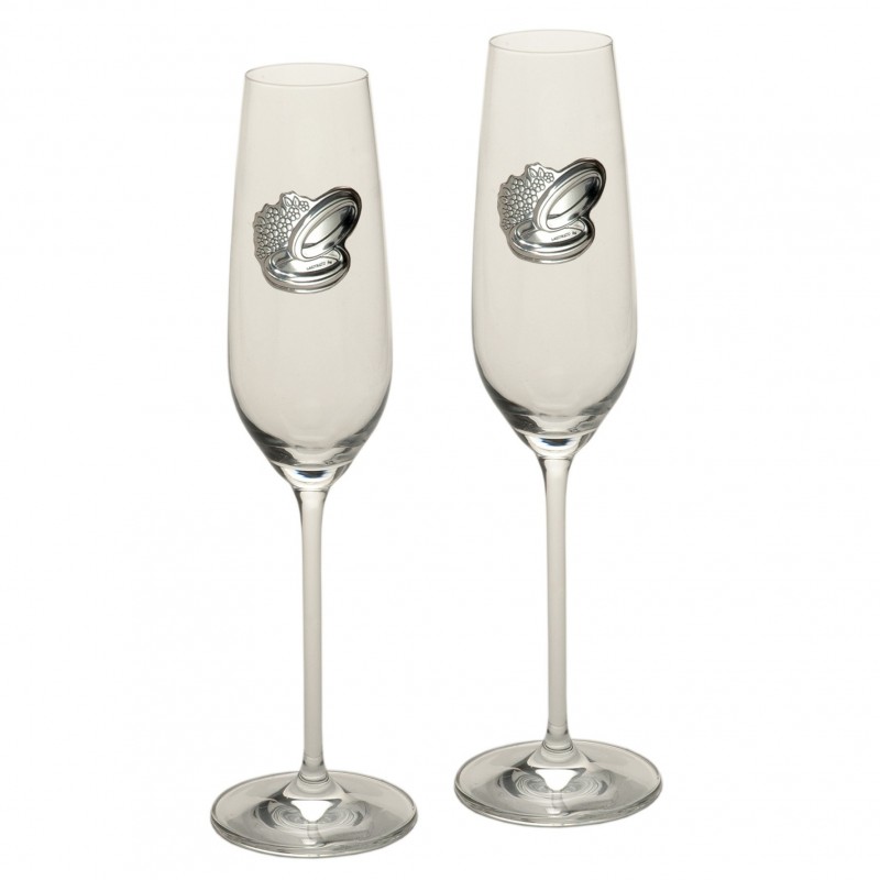 Estuche copas 25 aniversario bandeja personalizadas bodas plata