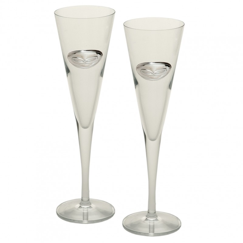 Estuche copas 25 aniversario bandeja personalizadas bodas plata