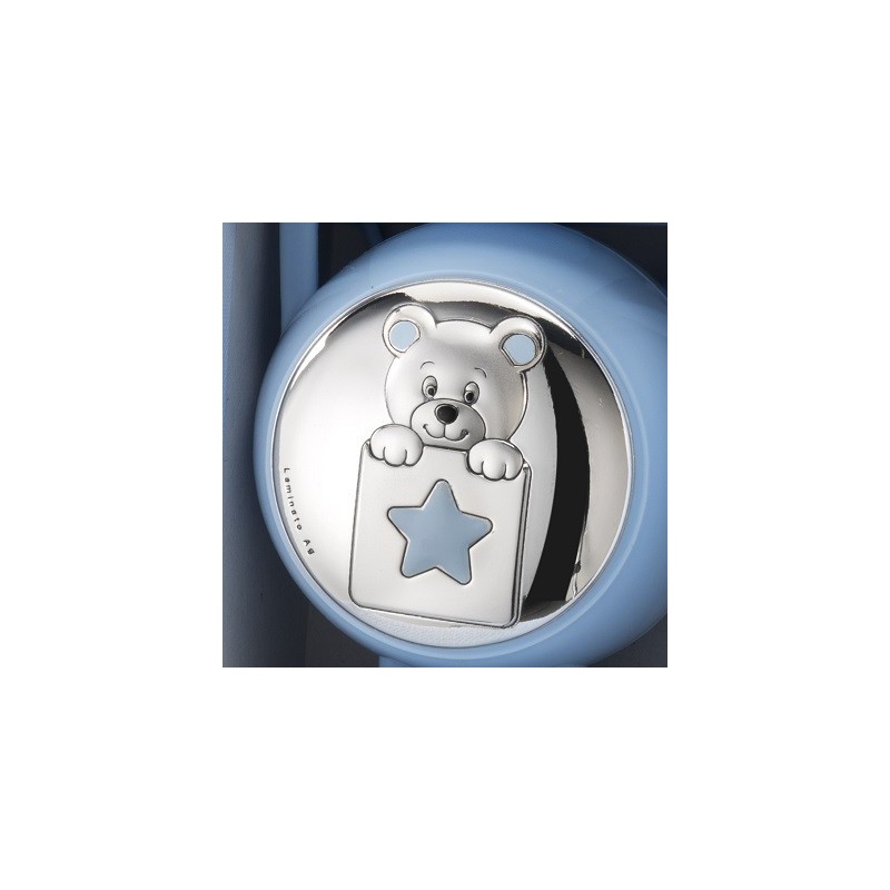 Set pinza p.chupetes oso estrella blanco