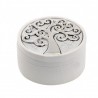 Caja redonda 7.5cms arbol