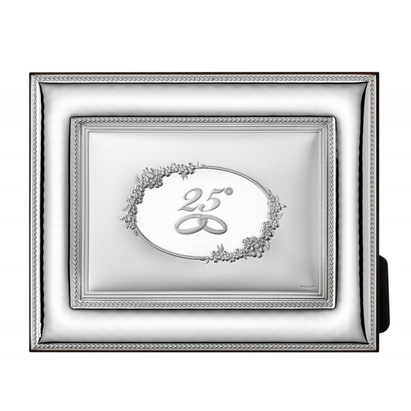 Placa 25 aniversario 13x18 cm. personalizada bodas de plata