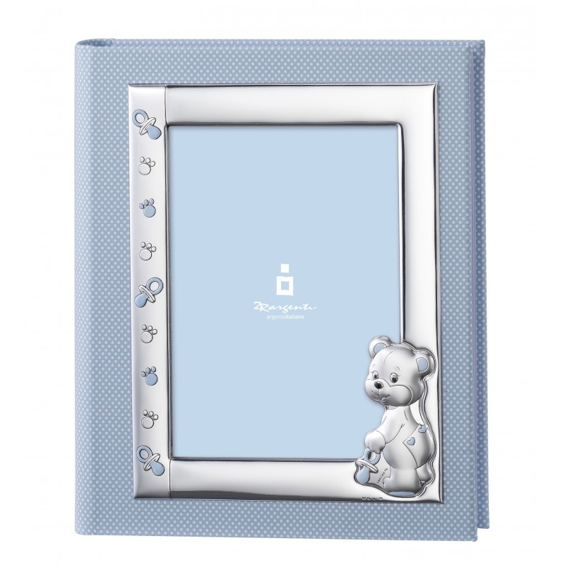 Album marco fotos personalizado exterior oso chupete celeste 20x25