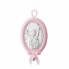 Medallon musical angel rosa oval